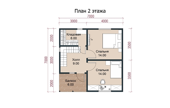 Дом из бруса 7х7. фото