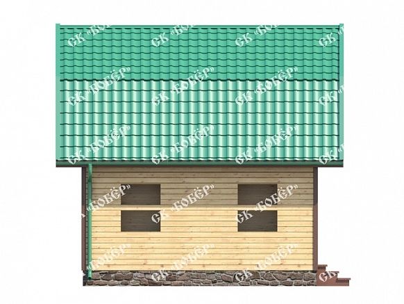 Сруб из проф бруса 6х6. фото
