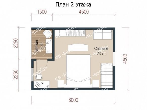 Дачный дом из бруса 6х6. фото