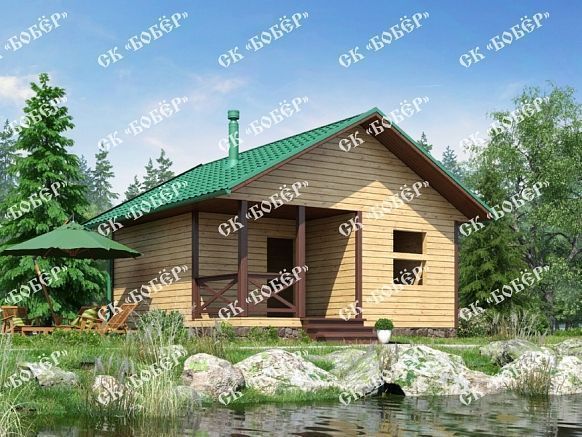 Сруб бани из бруса 6х6
