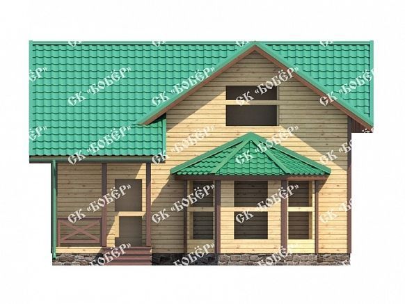 Сруб из бруса 8х9. фото